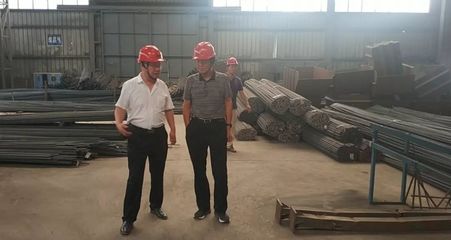 韦武强深入龙钢集团钢加公司韩城加工车间调研指导建设工程施工工作